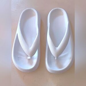 Thick White Flip Flops